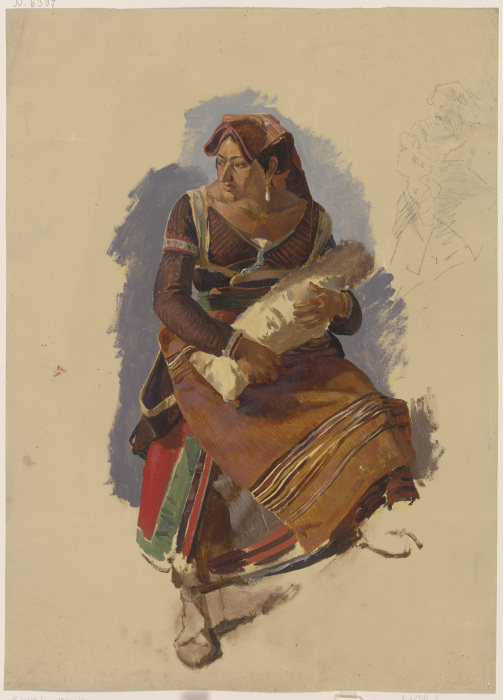 Italienerin mit einem Wickelkind in den Armen von Johann Nepomuk Rauch