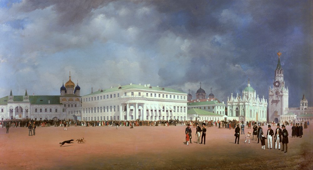 Panorama von Moskau. Linke Tafel des Triptychons von Johann Philipp Eduard Gaertner