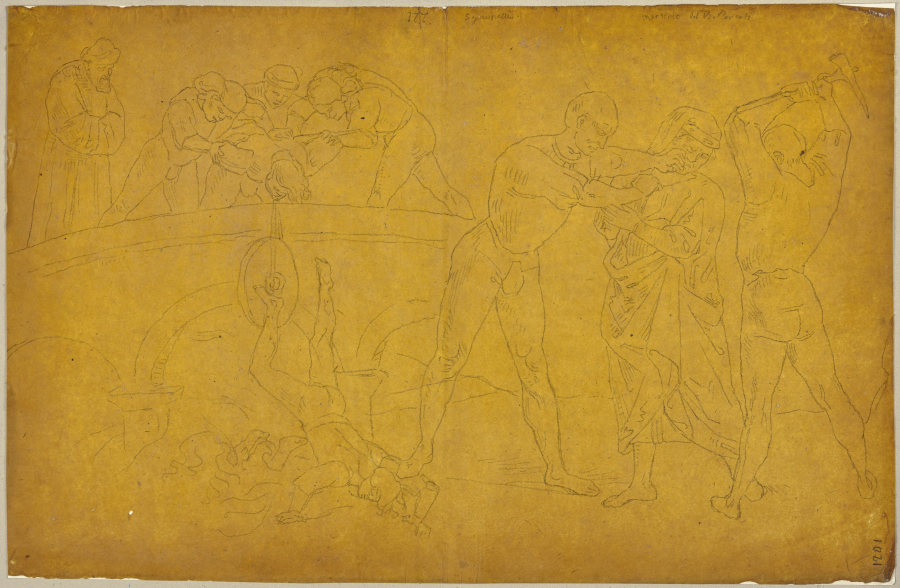 Das Martyrium des Pietro Parenzo, nach Luca Signorelli von Johann Anton Ramboux