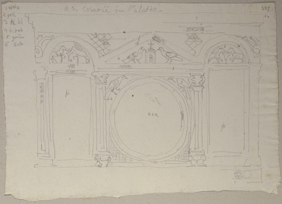 Der Altar von San Caesareo de Appia in Rom von Johann Anton Ramboux