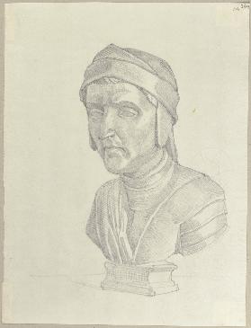 Eine Mamorbüste von einem gewissen Cavaliere Antonio Gallus (Dante?)