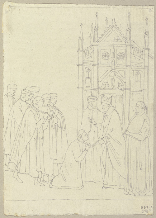 Geschichte des heiligen Nikolaus in der Kapelle des Heiligen in S. Francesco zu Assisi von Johann Anton Ramboux