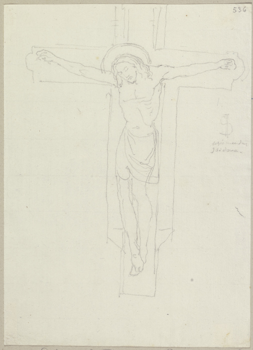 Kruzifix auf Holz im Tempio Malatestiano zu Rimini von Johann Anton Ramboux