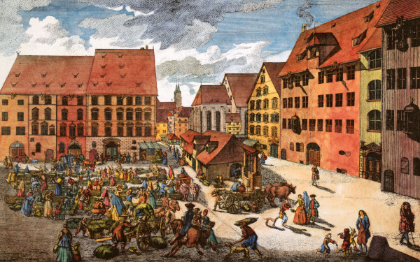 Nürnberg, Obstmarkt von Johann Adam Delsenbach