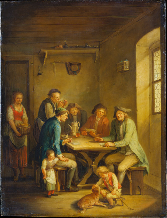 Bauern beim Kartenspiel von Johann Andreas Herrlein