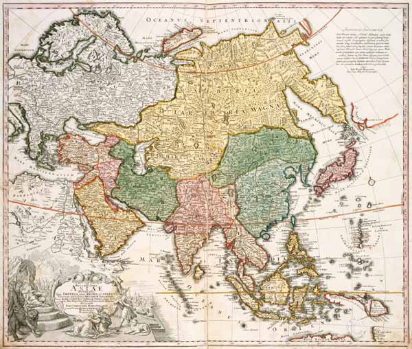 Asien von Johann Baptist Homann