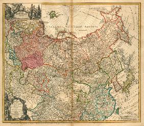 Karte von Russland (Aus: Imperii Russici et Tartariae universae tam majoris et Asiaticae quam minori 1738