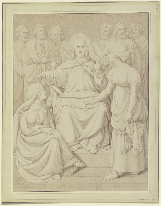 Jesus, Martha und Maria von Johann David Passavant