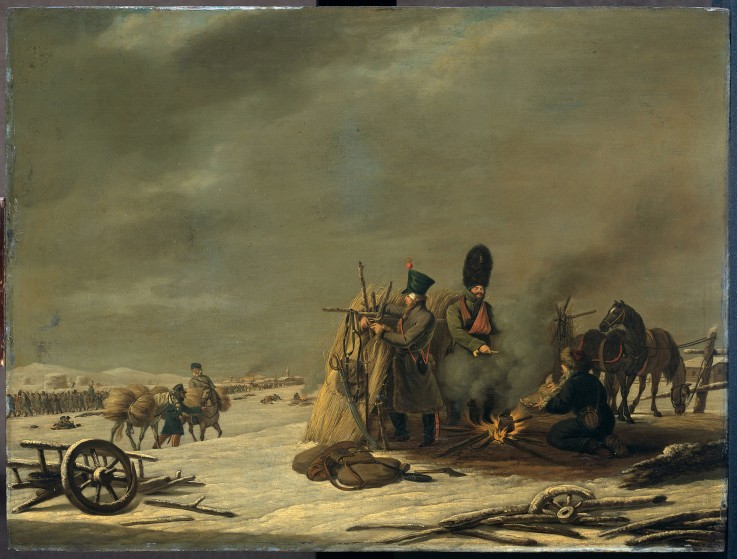 Nachtlager bei Molodetschno am 4. Dezember 1812 von Johannes Hari