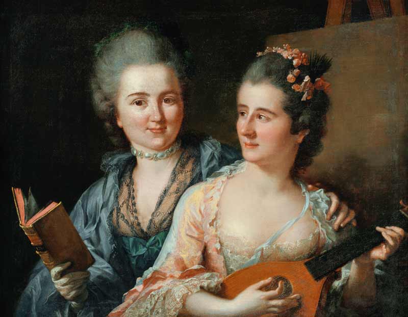 Doppelporträt der Schwestern Friederike Elisabeth und Wilhelmine Oeser von Johann Heinrich Tischbein