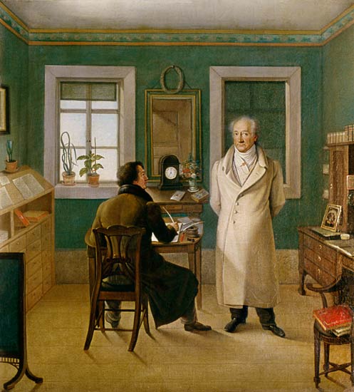 Goethe in seinem Arbeitszimmer - dem Schreiber John diktierend von Johann Joseph Schmeller