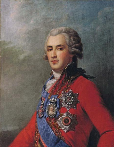 Porträt von Reichsfürst Platon Subow (1767-1822), Favorit der Kaiserin Katharina II.