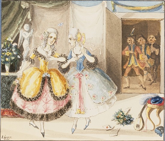 Characters from ''Cosi fan tutte'' von Johann Peter Mozart 1840Lyser