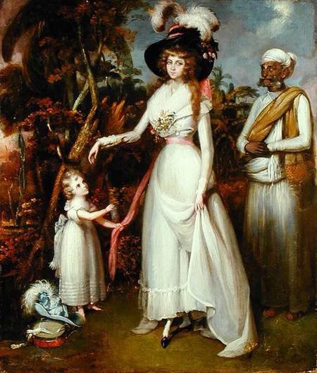 Mrs Graham of Kinross, her Daughter and a Jamadar von John Alefounder