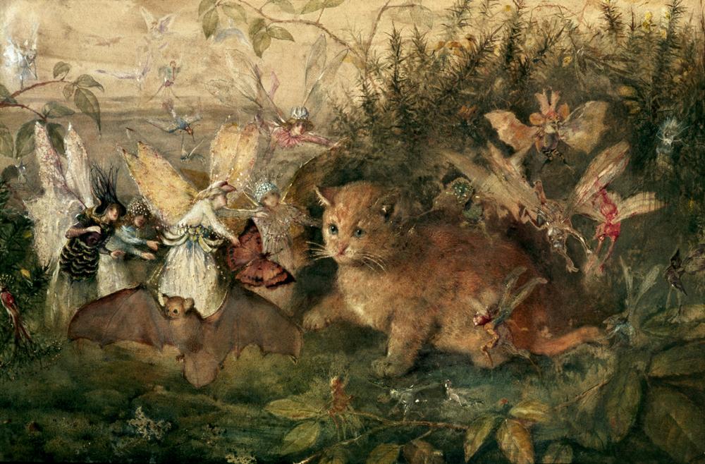 Cat amongst fairies von John Anster Fitzgerald