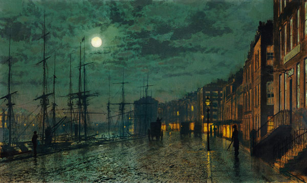 City Docks By Moonlight von John Atkinson Grimshaw