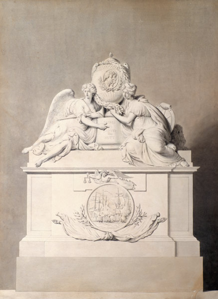 Design for the Monument to Captains Harvey and Hutt in Westminster Abbey von John Bacon