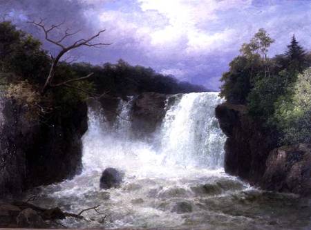 The Falls of the Hespte, South Wales von John Brandon Smith