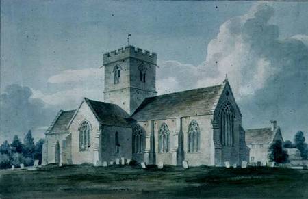South-east View of Dinton Church von John Buckler