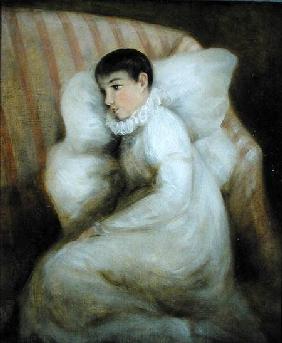 Young Girl resting on a Sofa