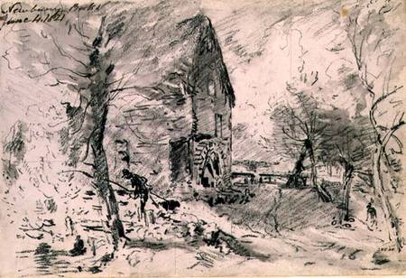 Watermill at Newbury (pencil) von John Constable