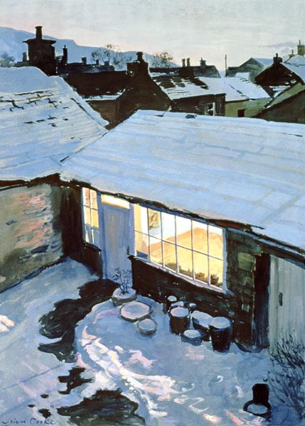 Winter Evening - My Studio  von John  Cooke