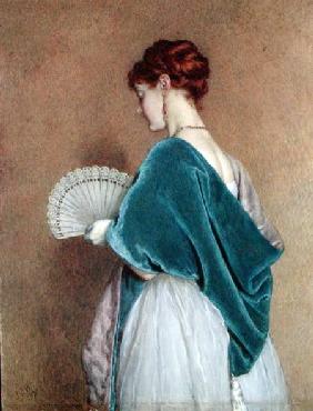 Woman with a Fan 1871 cil &