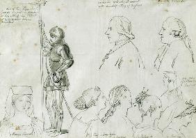 Character Sketches in Rome with Portraits of Prince Charles Edward Stuart (1720-88) and his brother