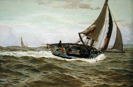 A Fishing Boat in a Stiff Breeze von John Fraser