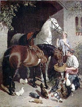 Feeding the Horses 1858