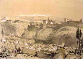 The Alhambra from the Albay, from 'Sketches and Drawings of the Alhambra', engraved by James Duffiel 14th