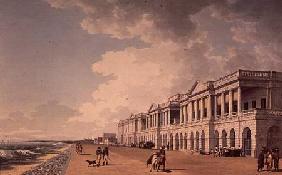 North-east view of Bentinck's Buildings, the Beach, Madras 1822
