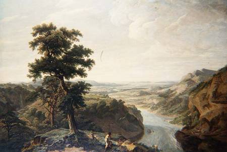 The River Severn, looking towards the sea von John James Chalon