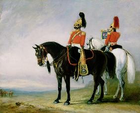 Colonel James Charles Chatterton (1792-1874) the 4th Royal Irish Dragoon Guards, on his Charger acco c.1849