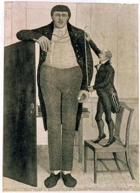 Mr O'Brien, the Irish Giant, the Tallest Man in the Known World Being near Nine Feet High, 1803 (etc 19th