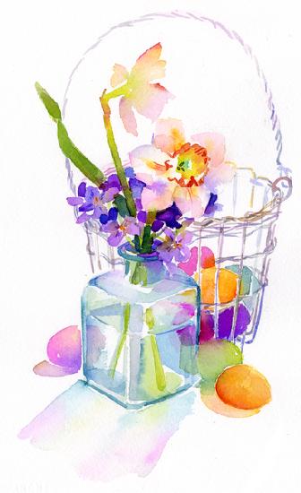 Egg basket with flowers 2014