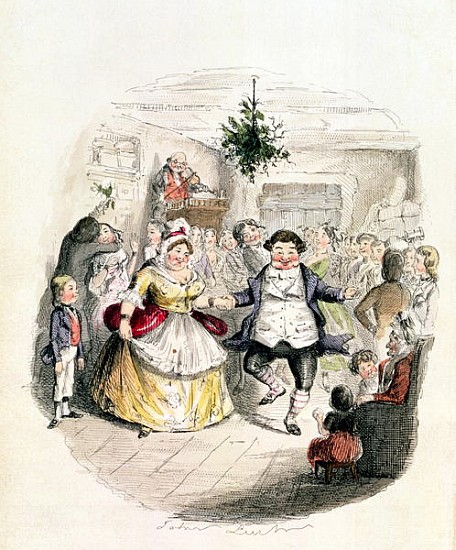 Mr Fezziwig''s Ball, from ''A Christmas Carol'' Charles Dickens (1812-70) 1843 von John Leech