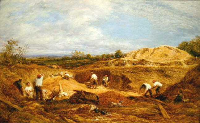 Kensington Gravel Pits (oil on canvas) von John Linnell