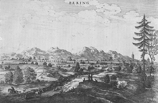 Peking, an illustration from Jan Nieuhof''s ''An Embassy to China'', published 1665 von John Ogilby