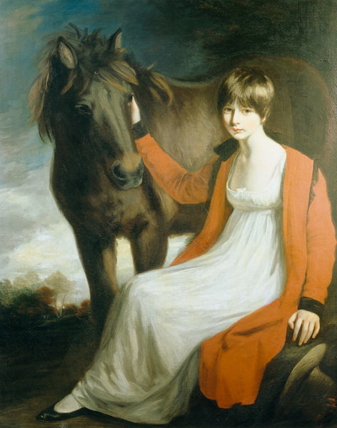 Portrait of Miss Emily Beauchamp with her Pony von John Opie