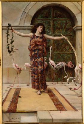 Die Frau mit den Rosaflamingos (La femme aux flamandes (sic!) roses) 1885