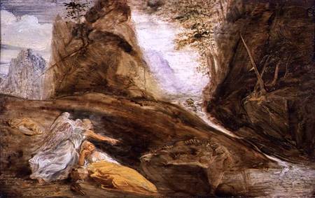 The Angel Showing Hagar the Stream von John Runciman