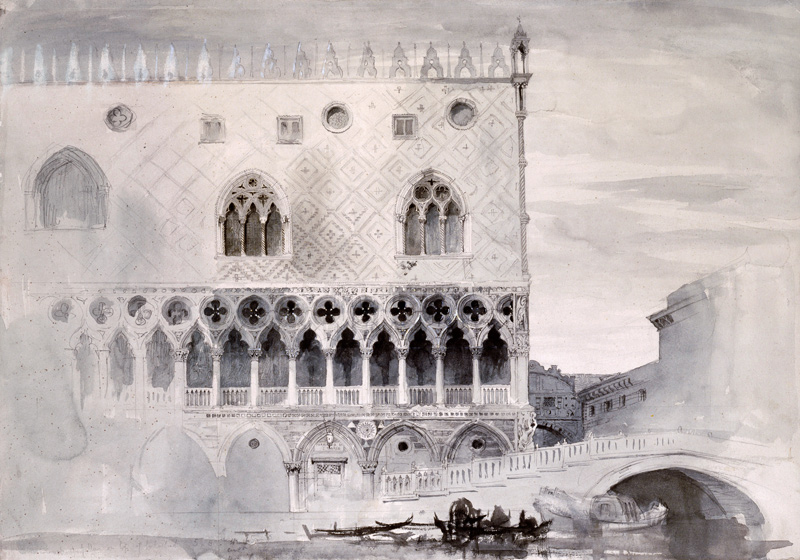 Exterior of Ducal Palace, Venice von John Ruskin