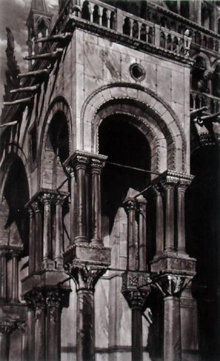 St. Mark's, Southern Portico, from 'Examples of the Architecture of Venice', by John Ruskin, aquatin von John Ruskin