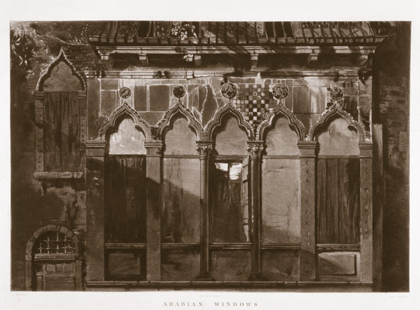 Arabian Windows, In Campo Santa Maria Mater Domini, from \'Examples of the Architecture of Venice(mi von John Ruskin