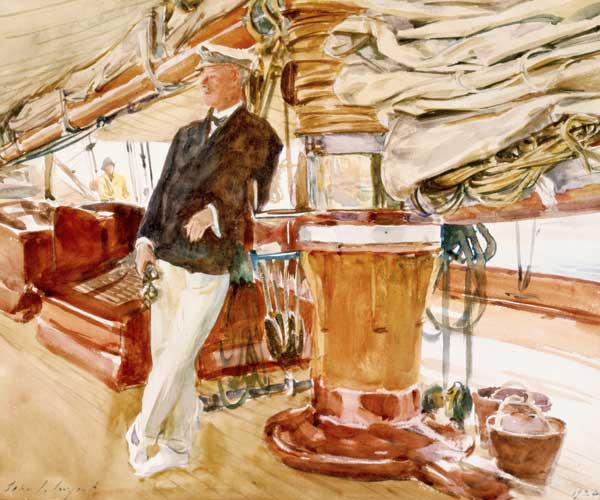 Captain Herbert M. Sears on deck of the Schooner Yacht Constellation von John Singer Sargent