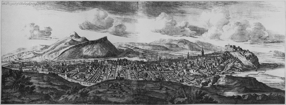 The Prospect of Edinburgh from the North, from ''Theatrum Scotiae'', edition published in 1719 von John Slezer