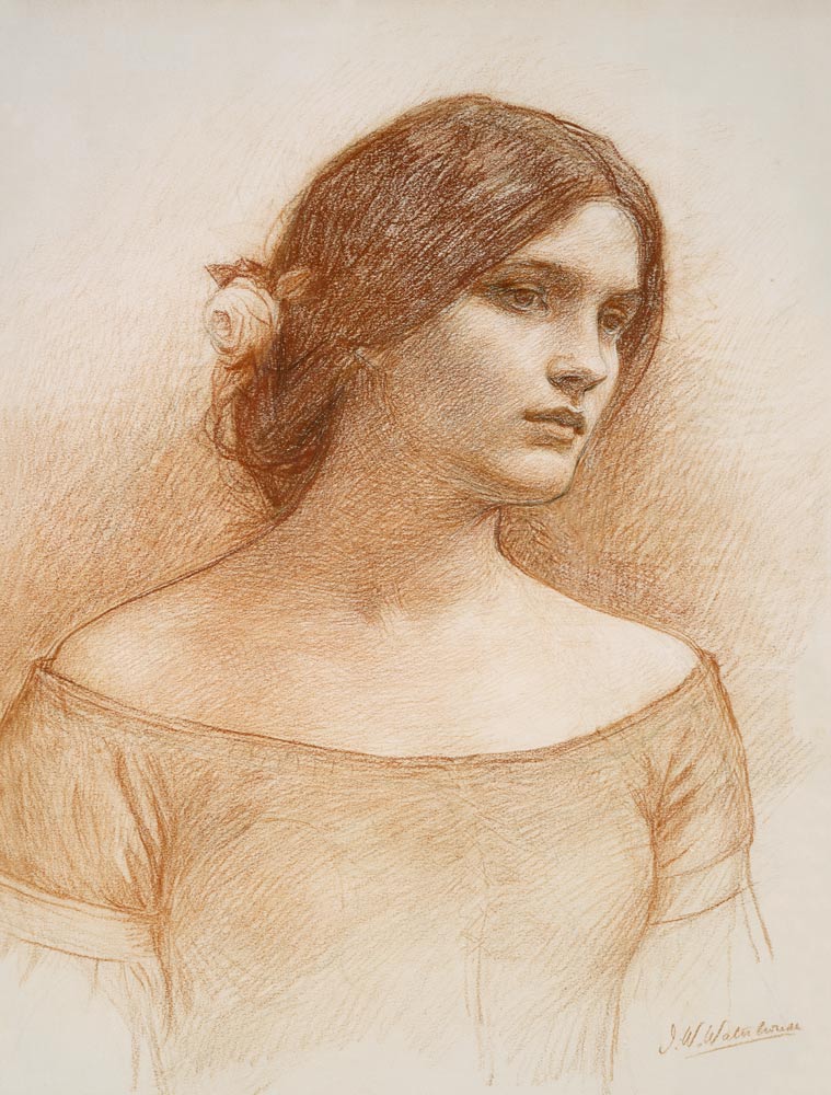 Study for The Lady Clare von John William Waterhouse