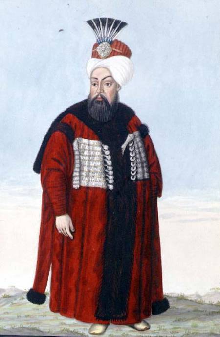 Ahmed II (1642-95) Sultan 1691-95, from 'A Series of Portraits of the Emperors of Turkey' von John Young