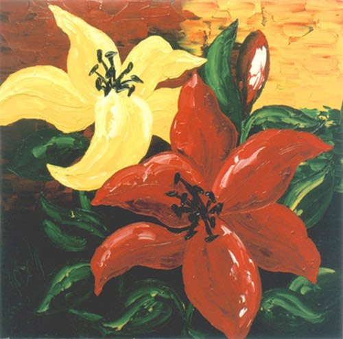 Lilien rot/gelb von Josch
